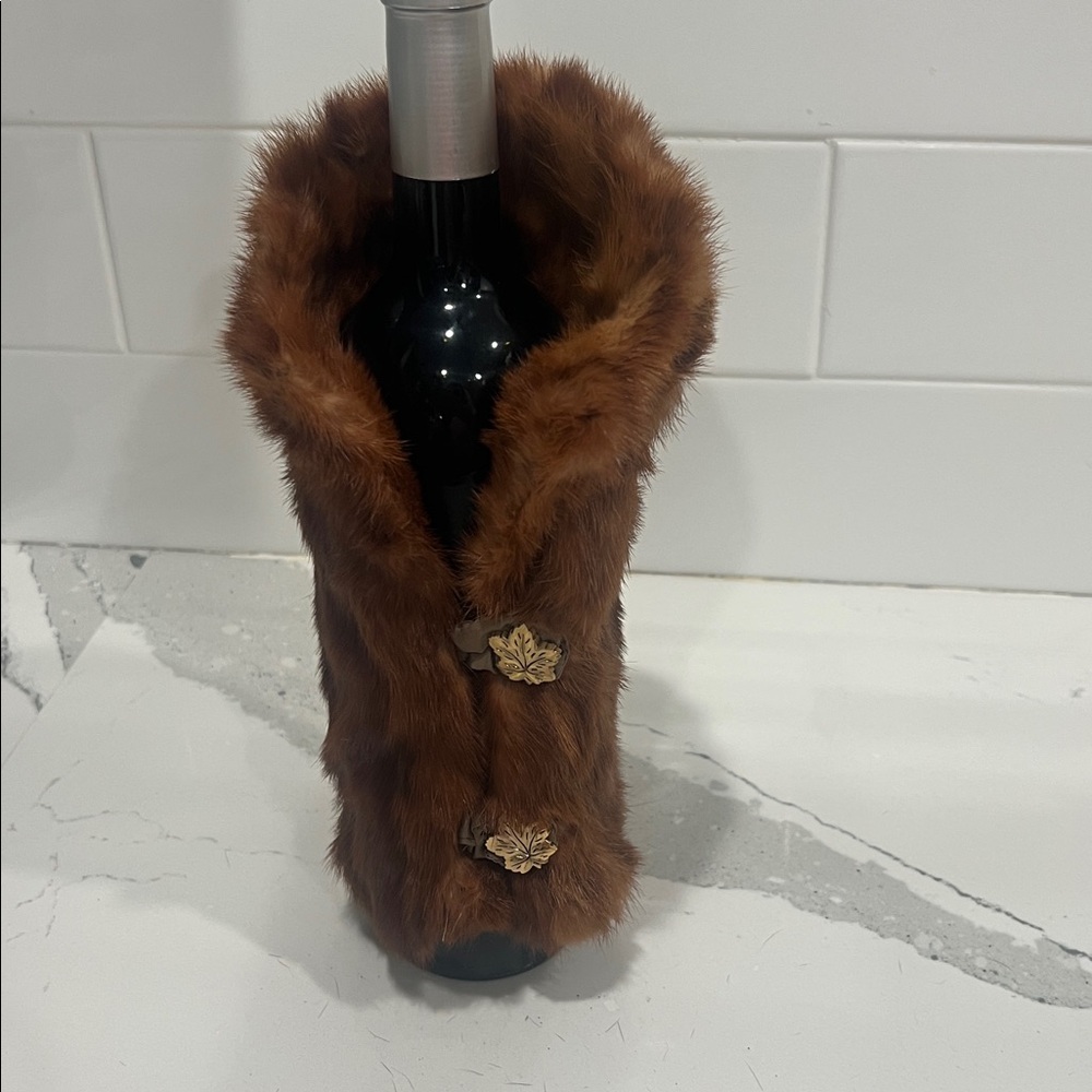 Mink‎  Fur Wine Bottle Cover